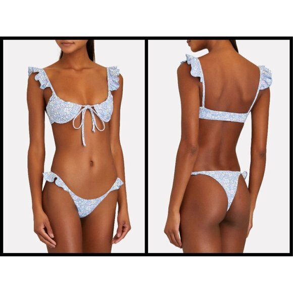 💕FRANKIES BIKINIS💕 Ali Ruffle Skimpy Bikini Bottom ~ Springtime XL NWT - Picture 5 of 13
